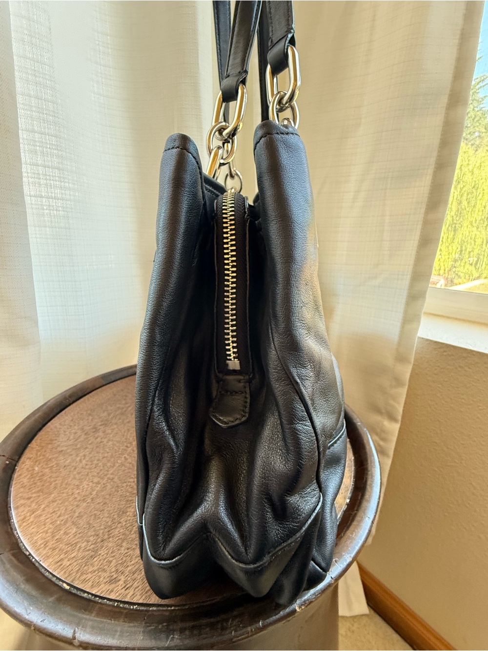 Coach Vintage Chelsea Jayden Black Leather Carryall Bag #17811 - Excellent! - Picture 10 of 15